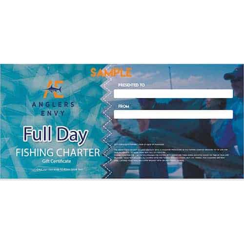 Anglers Envy Full Day Charter Gift Certificate